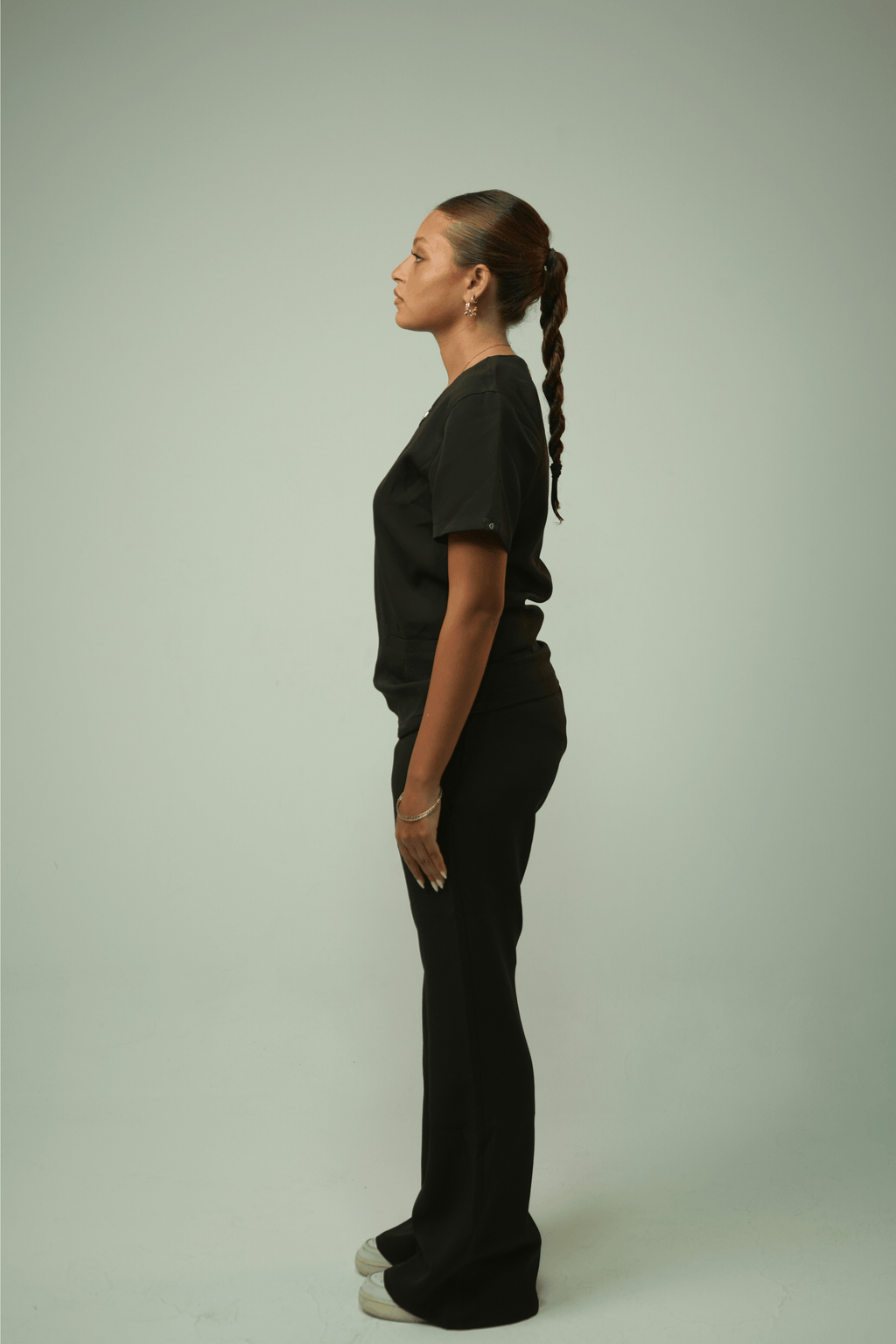 Defyn-C | Women's Black Medical Scrub Full Set