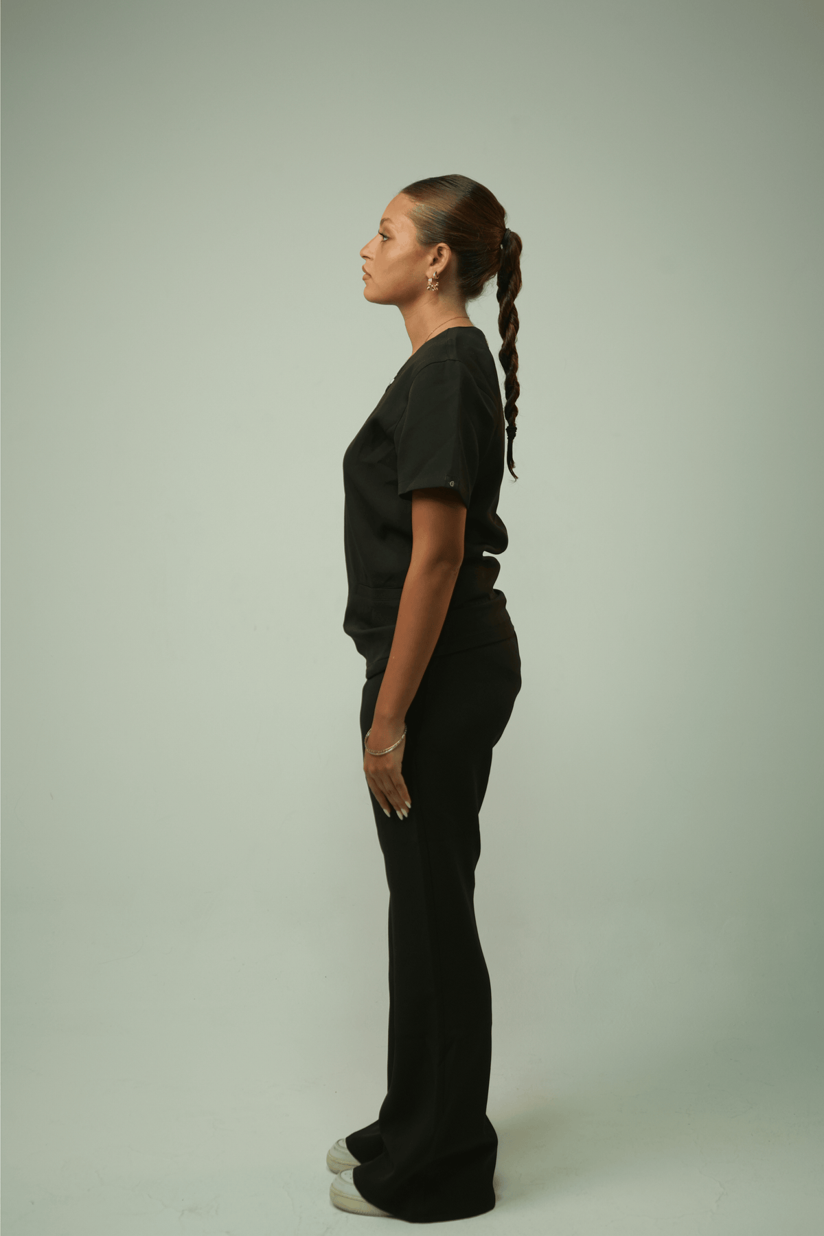 Defyn-C | Women's Black Medical Scrub Full Set