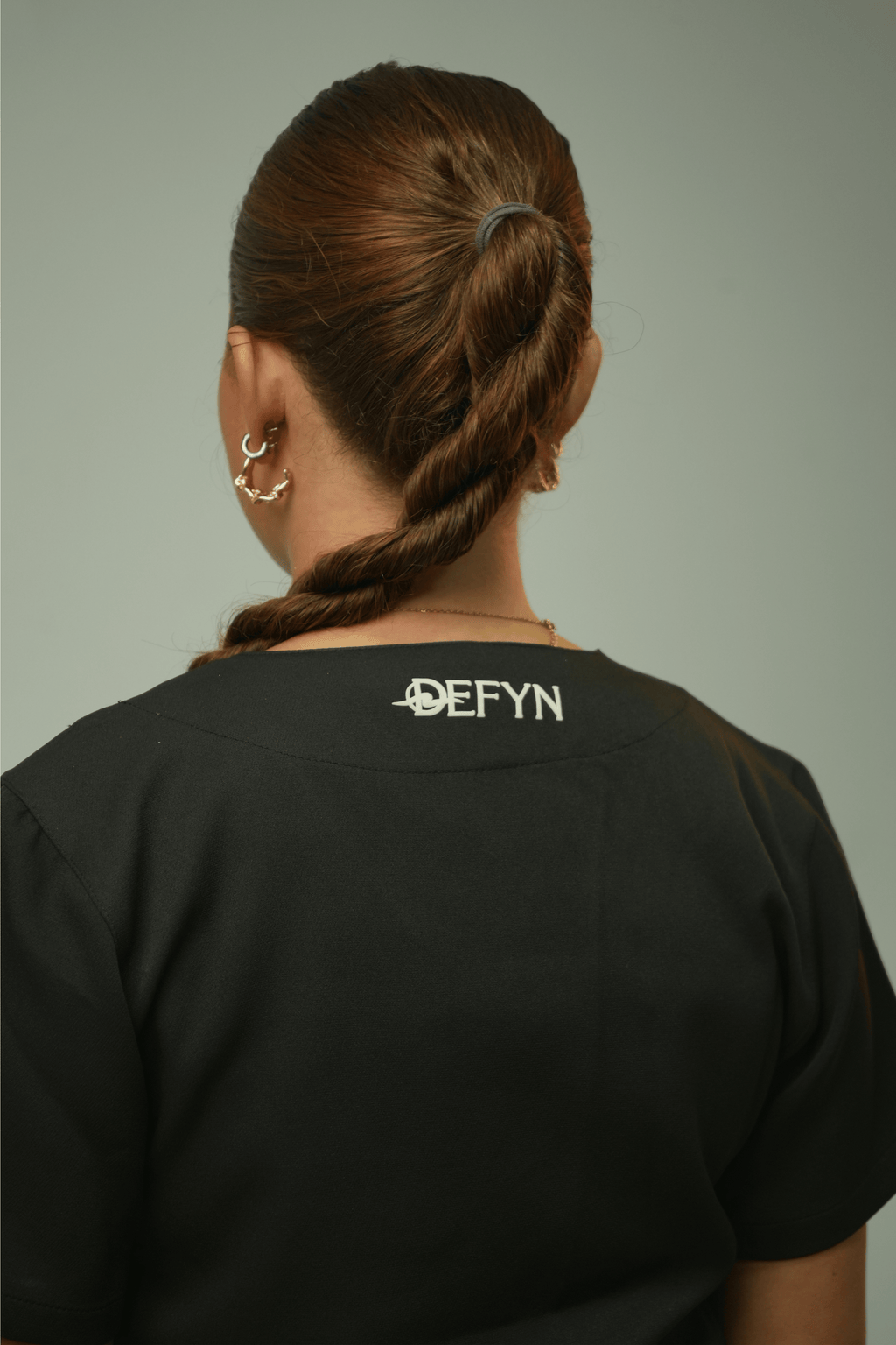 Defyn-C | Women's Black Medical Scrub Full Set