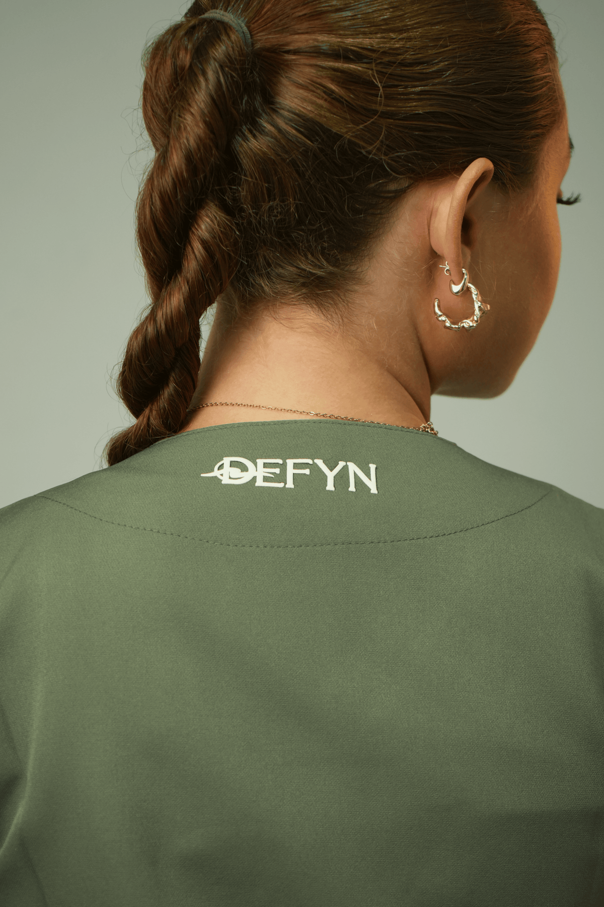 Defyn-C | Women's Olive Green Medical Scrub Full Set