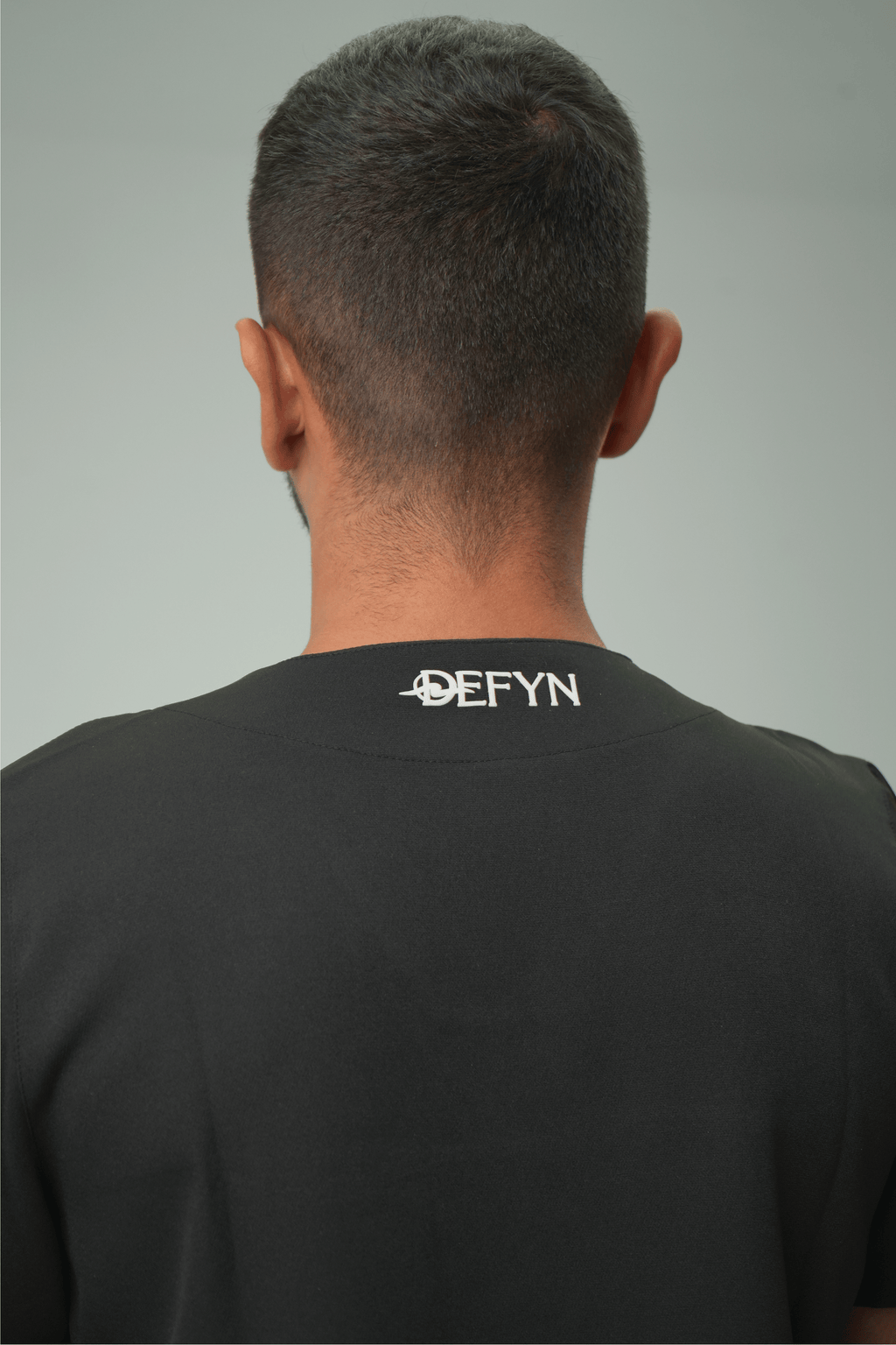 Defyn-C | Men's Black Medical Scrub Full Set